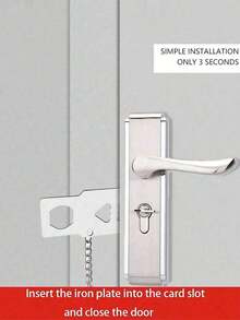 1pc Travel Portable Door Lock Extra Lock, Secure When Traveling And Staying In Hotels, Provide Extra Privacy And Security Portable Door Lock Home Security Door Lock Travel Locks For Additional And Privacy Perfect For Traveling Hotel Home Apartment College - 紅色 - 查看 7