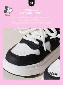 Disney 1 Pair  Collaboration Children's Sneakers, Suitable For Daily Wear, Festivals, Sports, Outdoor Activities, Comfortable, Non-Slip, Breathable (Boys' Sneakers, Boys' Skate Shoes, Children's Sneakers, Girls' Sneakers, Girls' Skate Shoes) - Black - View 3