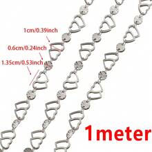 1m Stainless Steel Heart-Shaped Chain With Embossed Round Disc, Suitable For DIY Necklace, Bracelet And Jewelry Making - Chain - View 13