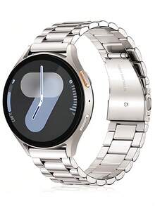 1条时尚星空不锈钢表带，适用于三星智能手表，通用20mm/22mm表带，适配Galaxy Watch 3 42mm/46mm、Galaxy Active 2 40mm/44mm、Watch GT2及其他智能手表 - 星光色 - 查看 3