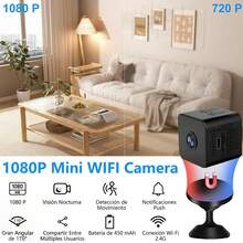 Mini Camara Espia WiFi Oculta, Cámara de Segur idad 1080P HD, con Micrófono, Soporte Magnético, Detección de Movimiento, Visión Nocturna Visión Remota, para iOS, Android Phone - Negro - Ver 6
