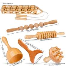 SilvaLex Wooden Massage Tool, Full Body Massager, Hand Massager, Leg Massager, Shoulder Massager, Shoulder & Neck Massage Tool, Face Massage Tool, Back Massage Tool, Waist Massage Tool, Suitable As A Gift For Family, Friends, Classmates - Apricot - View 9