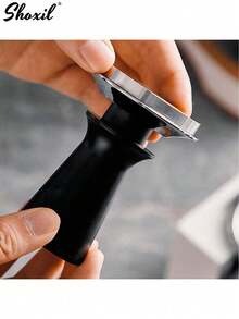 shoxil 1 pieza Juego de Prensador de Espresso con Alfombrilla - Prensador de Acero Inoxidable y Base Antideslizante, Kit de Prensador de Café de Grado Barista para Máquinas de Espresso - Kit de compresión de polvo - Ver 5