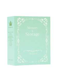 新款6英寸100页插页式相册，经典欧式烫金封面，随机发货，1本，返校季必备 - 藍色 - 查看 6