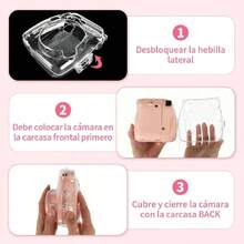 Caso transparente, Compate con Mini 9 y Mini 8 cámara, Caso de cristal transparente, Correa de arco iris extraíble (mini9),40967625 - Multicolor - Ver 6