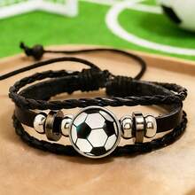 3 Stück/Set modische unisex Astronaut, Fußball, Herz-förmige LED Digital Uhr mit Fußball Muster Armband, geeignet für den täglichen Gebrauch und als Weihnachts-/Urlaubsgeschenk - Verschiedenfarbig - Übersicht 4