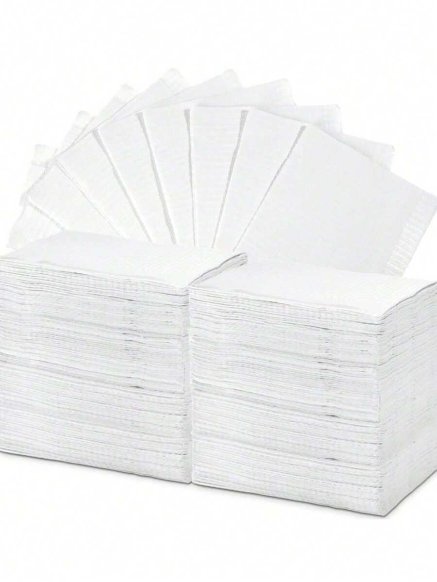 50/125Pcs Dental Bib Sheets - Tattoo Table Covers Bib Tattoo Piercing Dentist Bibs Patient Bibs Tattoo Tray Covers 3 Ply Dental Bibs Sheets - 白色 - 查看 1