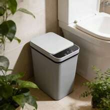 三模式感应窄型智能垃圾桶，适用于浴室、厨房和办公室，带盖，防臭，非接触式电动垃圾桶，适用于家庭、商业和公共厕所，实用乔迁礼物。 - 彩色 - 查看 6