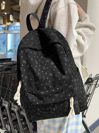 Mochila de moda para mujer, con gran capacidad de almacenamiento, correas de hombro ajustables, adecuada para estudiantes, viajes casuales y uso diario