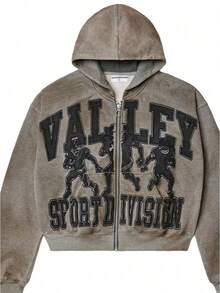 Fashion And Leisure Cross-Border European And American Personalized Street  Brand Y2k Couple Hooded Sweater American Retro Camouflage Printed Zipper Jacket - YN-05 - 查看 1