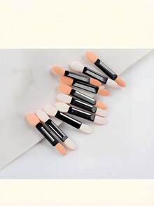 10支装双头眼影刷、化妆刷、乳胶化妆刷、唇膏刷、遮瑕刷、双头眼影棒、高光刷、化妆工具 - 彩色 - 查看 3