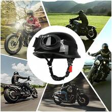 New Unisex Retro Half-Face Motorcycle Helmet, Outdoor Riding Motorcycle Helmet, DOT Certified, Anti-Fall Anti-Collision Riding Helmet, Size S-XXL - 307 Helmet - View 3
