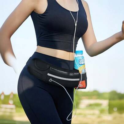 1 Pc Men Women Waistbag Marathon Running Outdoor Riding Fitness With Water Bottle Waterproof Phone Sport Male Female Belt Waist Bags