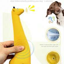 2pcs Giraffe Shaped Latex Squeaky Dog Toys, Suitable For Small To Medium Dogs Chewing And Teething - Green - View 9