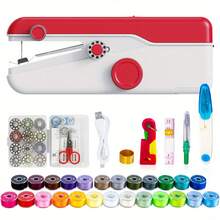 20pcs/50pcs/60pcs Set For Beginners, Mini Portable Quick Sewing Machine For Home Travel, DIY Handheld Sewing Equipment For Home Travel, Essential For Home Sewing And Gift Giving (Note: Can Only Be Used For Thin Fabrics/Accessories With Random Color) - Black - View 9