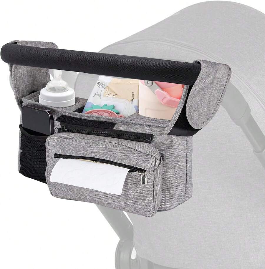 Borsa di paglia per bebè - Grigio - Visualizzare 1