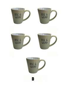 1pc 68ml Retro Mini Italian Espresso Cup, Ceramic Letter Decor Small Tea Cup, Suitable For Coffee Shop, Home Coffee Maker, Afternoon Tea, Gift - Multicolor - View 15