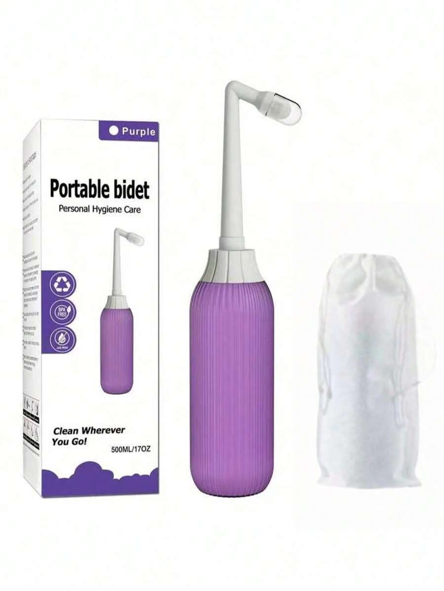 500ml Capacity Portable Handheld Bidet Sprayer, Compact Travel Bidet Cleaner - Multicolor - View 1