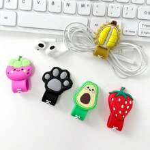 Cartoon Fruit PVC Cute Winding Device, Girl Student Earphones, Data Cable, Charging Cable, Cable Organizer, Hub - Multicolor - View 4