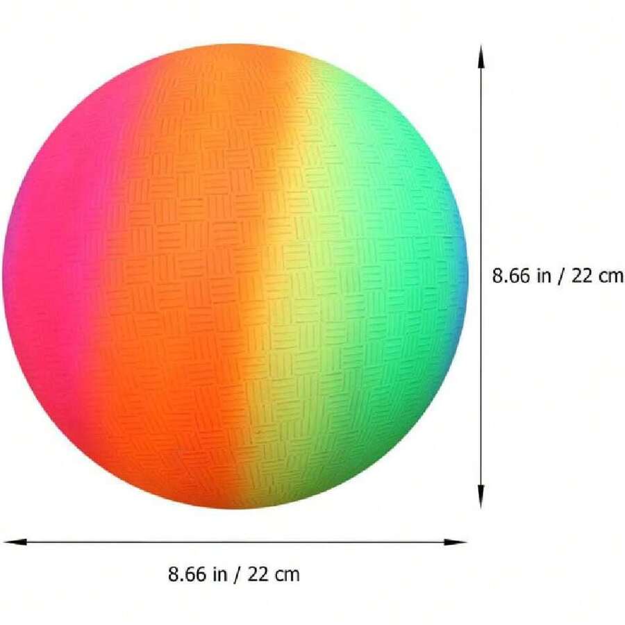 Bola Inflable Arcoíris Ecológica 8.66 Pulgadas para Juegos Al Aire Libre Playa Y Patio Juguete  De PVC para Niños Y Familia,40977427 - Multicolor - Ver 1