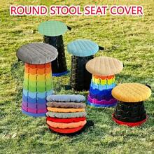 2pcs Round Seat Cushion Covers, Elastic Comfortable Warm Washable For Wooden And Iron Stools, Fits 25cm-30cm, All Season Use, Birthday & Christmas Gift - Multicolor - View 10