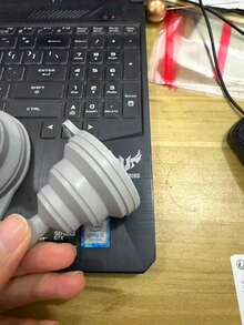 1pc Minimalist Gray Silicone Collapsible Kitchen Funnel - Grey - View 7