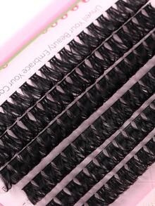 456/408片装单根假睫毛，枫叶D型卷翘假睫毛，新款8-16mm D型卷翘猫眼假睫毛，浓密秋季枫叶假睫毛，DIY睫毛嫁接套装 - 彩色 - 查看 9