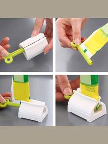 Slouchy Toothpaste Squeezer, Plastic Manual Toothpaste Dispenser, Creative Minimalist Toothpaste/Facial Cleanser Dispenser, Wall-Mounted Automatic Toothpaste Squeezer, Slouchy Gadget For Bathroom, Wall-Mounted Toothpaste Squeezer, Toothpaste Clip, Lotion Dispenser, Hands-Free Toothpaste Dispenser, Electric Toothbrush Holder Stand, Squeezer, Seamless Adhesive - Multicolor - View 8