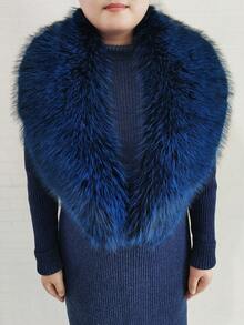 3pc  Fabric    Elegant    None    Fur Collar And Cuffs  Autumn And Winter - 水鴨藍 - 查看 3