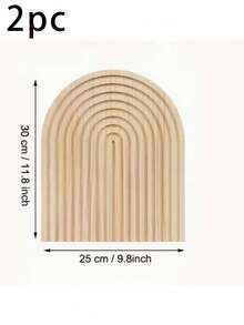1/2 件彩虹形木质砧板，波西米亚风格木质托盘，家居厨房装饰拼盘 - 彩色 - 查看 18