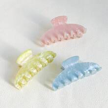 耐用醋酸纤维发夹 - 4 英寸爪夹，粉色树纹，适合细软和浓密头发 - CSO1084 - 查看 3