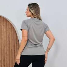 Set Of 3 Women's Dry Fit T-Shirts For Gym, Workout, And Fitness - 棕色 - 查看 4