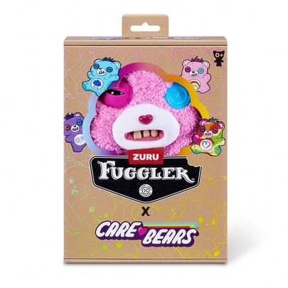  ZURU-Fuggler Collaboration Series Cute Tooth Monster & Heart-Shaped Bear Plush Doll, Approx. 23cm Tall, Soft Texture, Perfect Holiday/Birthday Gift