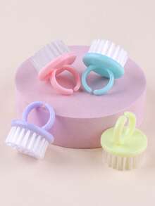 新款迷你指甲刷，美甲清洁刷，小巧指甲粉尘清洁器，死皮去除器，多功能刷 - 彩色 - 查看 7