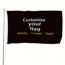 [Customization] Single-Sided Customizable Flag, Suitable For Outdoor Use - Customize Your Own Text/Logo/Photo Design. Single-Sided Customization With 2 Brass Zip Loops. Personalized Gifts. Available In 2 Sizes. - 60*90 - 查看 3