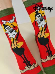 2/1 Pairs Disney Cartoon Puppy Men's Mid-Calf Socks, Thickened For Autumn/Winter, Fun Christmas Gift - Multicolor - View 9