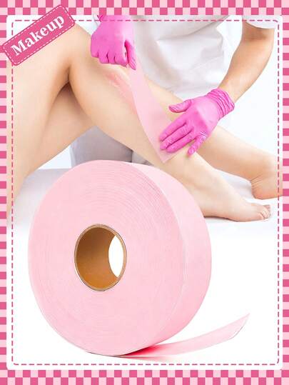 100-50 Sheets Non-Woven Fabric Hair Removal Roller, Non-Woven Body And Face Depilatory Strips (No Wax), Disposable Waxing Strips, Strong Tear Resistance, Lint-Free, White, Can Be Cut To Desired Size As Needed