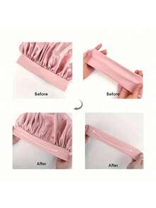 1pc Ribbon Round Hat With Bow, Wide Brim, Hair Care Hat, Headscarf, Sleeping Cap - 基本型 - 查看 3