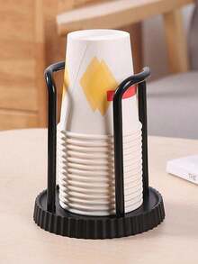 1pc Simple Circular Disposable Cup Holder,Suitable For Christmas, Halloween And Party Activities . - Multicolor - View 8