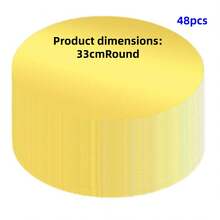 24/48 Packs, 33cm Placemats, Disposable Placemats, Gold Round Sequin Pattern, Suitable For Valentine's Day, Thanksgiving, Birthday Parties, Wedding Parties, Bridal Showers, Dinner Parties, Banquets, Dining Tables, Picnics, Cafes And Other Occasions. - Multicolor - View 10