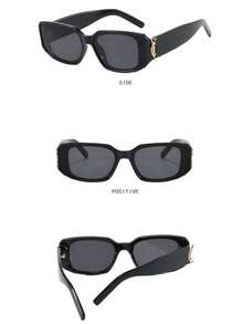 1个女士眼镜框，时尚眼镜，ins风 - 黑色 - 查看 4