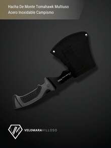 Hacha De Monte Tomahawk Multiuso Acero Inoxidable Campismo - Gris Oscuro - Ver 3