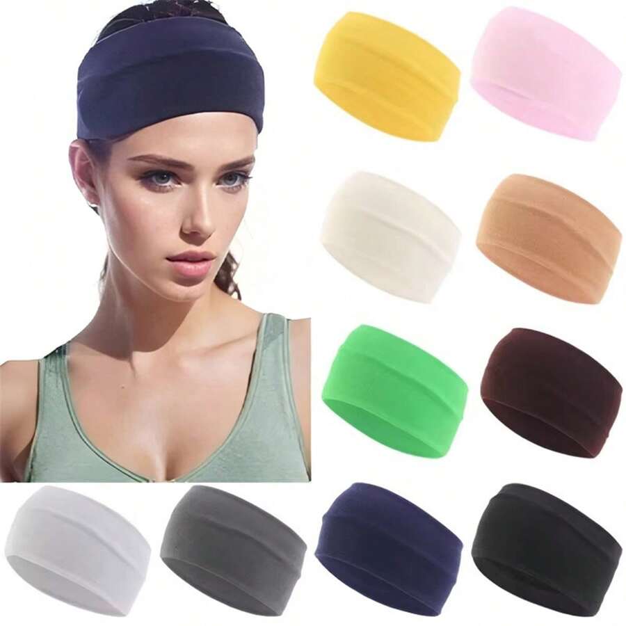 1件装男女通用运动瑜伽弹力加宽发带 - 多色 - 查看 1