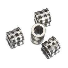 20颗不锈钢装饰珠，竹节结造型金色大孔吊坠，适用于DIY手链、项链和珠宝配件 - 不銹鋼珠子 - 查看 6