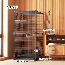 Large Size Birdcage For Home Use, Luxury Villa Cage For Tiger Parrot, Cockatiel, Canary, Finch, Anti-Splash New Design - Multicolor - View 2