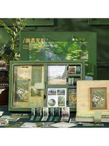 128 Piezas Bullet Journal Kit, Kit de Álbum de Recortes con Estética Vintage, Suministros de Albumes de Recortes para Diario de Bala, Regalo Perfecto Tanto para Niños Como para Amigos,40967175 - Multicolor - Ver 1