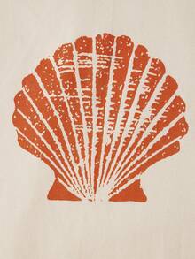 Oversized Shells Print T Shirt For Women Teens Girl Y2K Graphic Short Sleeve Baggy Tee Shirts Loose Fit Vintage Aesthetic Coastal Tops Summer Beach Vacation Preppy Going Out Tops Streetwear - 杏色 - 查看 9