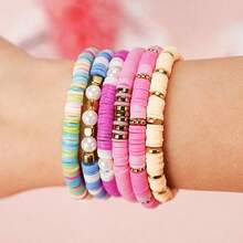 2400pcs Polymer Clay & Acrylic Letter Beads Set, Suitable For Making Bracelets, Necklaces And Other Jewelry - Mixed Shape Jewelry Making Kit, Soft Clay Sheets - Multicolor - View 4