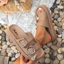 2026 New Women's Plus Size Wide-Wall Sandals: These Women's Sandals Feature A Thick Sole For Added Height, Are Versatile, And Durable. Waterproof And Slip-Resistant, They Are Perfect For Dormitories And Homes. Plus-Size Women's Shoes Are Essential Slippers For The Home, Comfortable And Versatile Sports Sandals, And Rain Boots For Rainy Days. - 橘色 - 查看 6