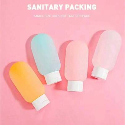 Bộ 3 chai đựng mỹ phẩm du lịch có thể tái sử dụng 60ml, chai bóp mini dùng cho dầu gội và dầu xả.